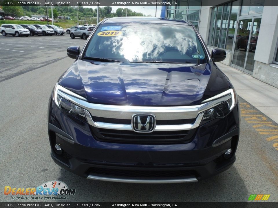 2019 Honda Pilot EX-L AWD Obsidian Blue Pearl / Gray Photo #5