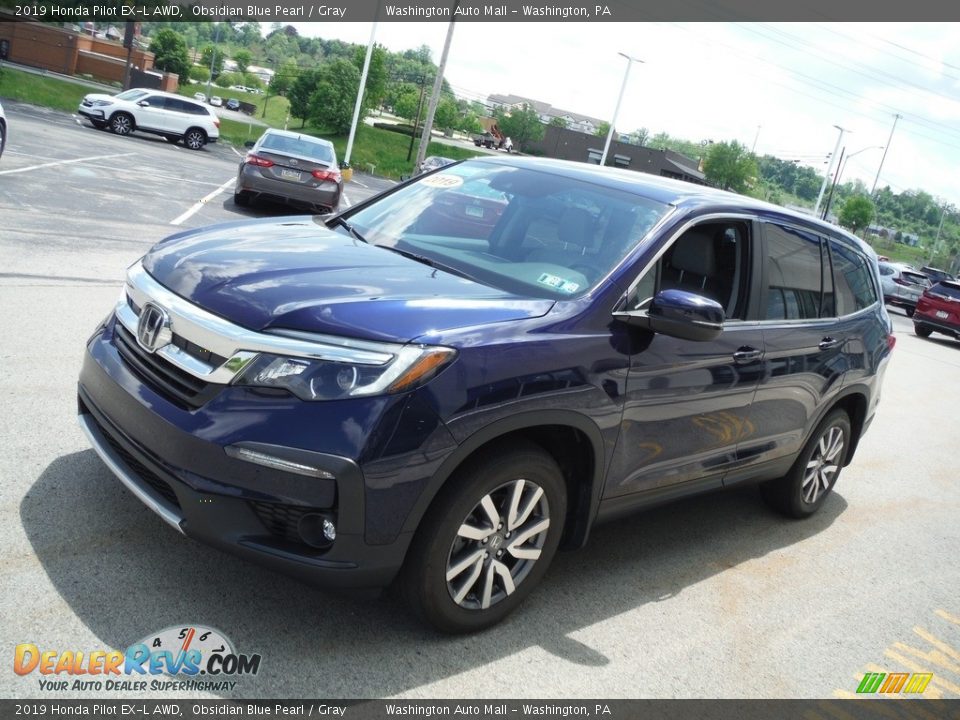 2019 Honda Pilot EX-L AWD Obsidian Blue Pearl / Gray Photo #6