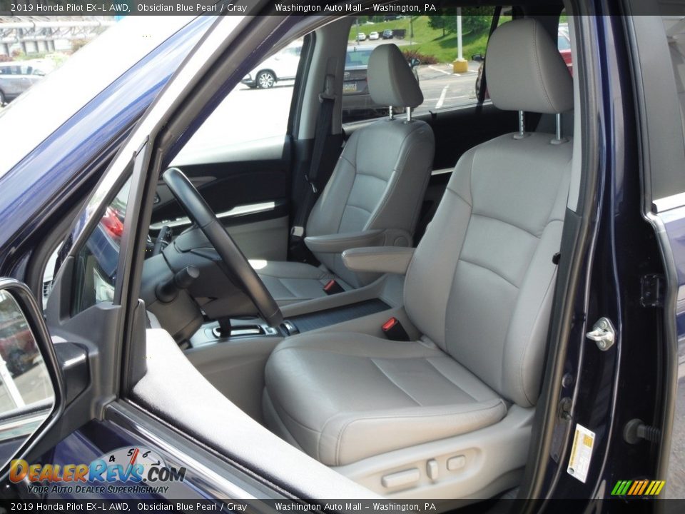 2019 Honda Pilot EX-L AWD Obsidian Blue Pearl / Gray Photo #16