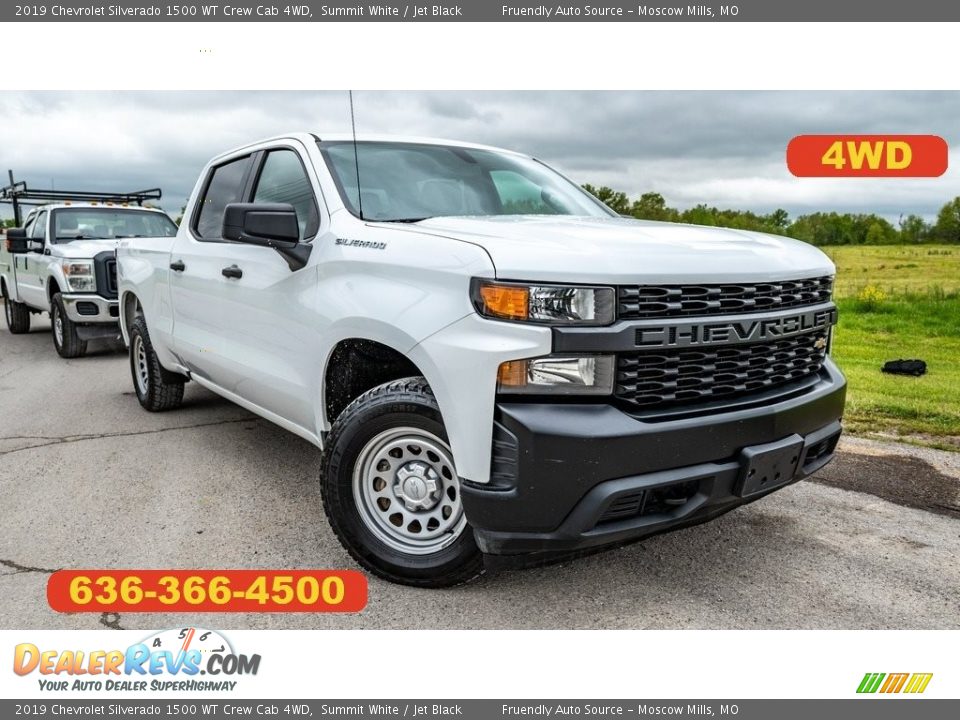 2019 Chevrolet Silverado 1500 WT Crew Cab 4WD Summit White / Jet Black Photo #1