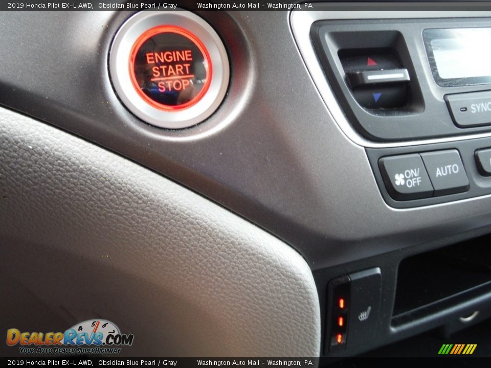2019 Honda Pilot EX-L AWD Obsidian Blue Pearl / Gray Photo #19