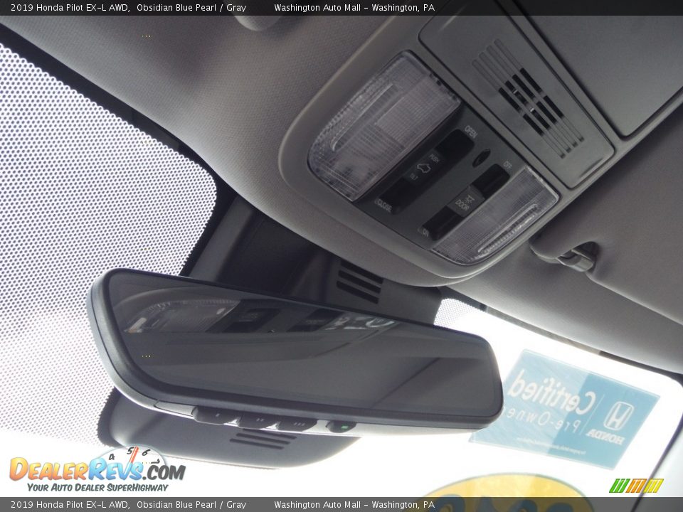 2019 Honda Pilot EX-L AWD Obsidian Blue Pearl / Gray Photo #24
