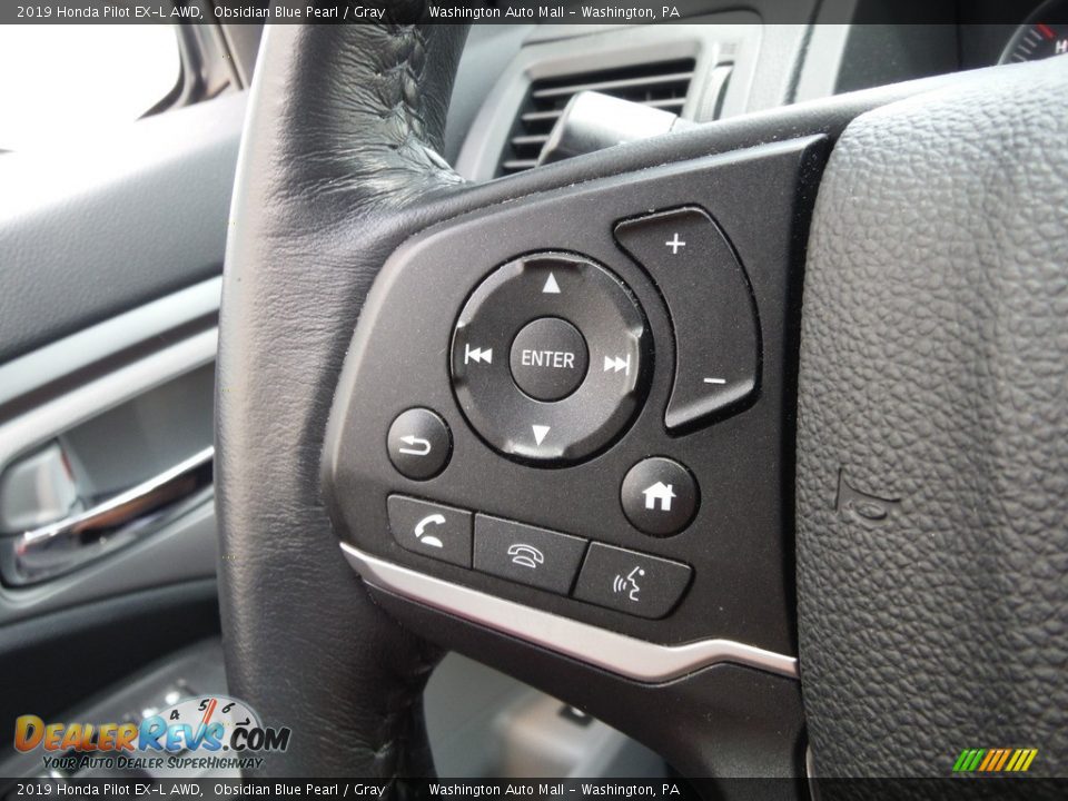 2019 Honda Pilot EX-L AWD Obsidian Blue Pearl / Gray Photo #26