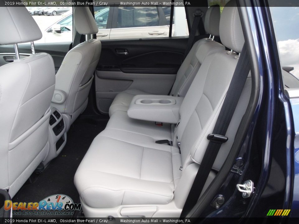2019 Honda Pilot EX-L AWD Obsidian Blue Pearl / Gray Photo #28