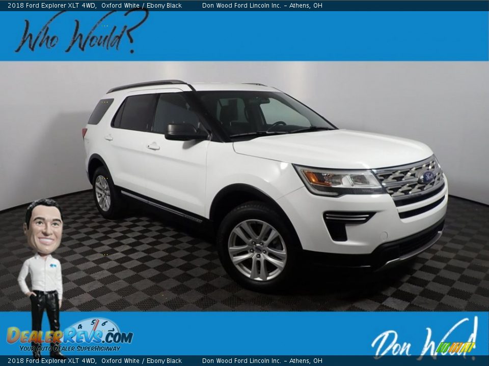 2018 Ford Explorer XLT 4WD Oxford White / Ebony Black Photo #1