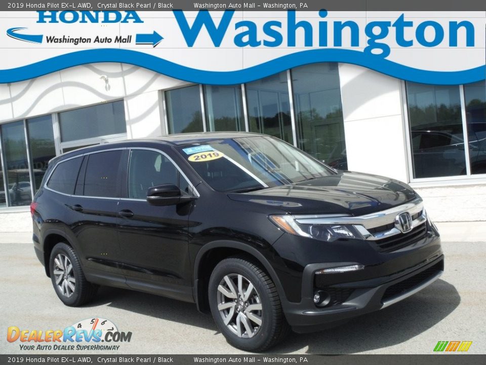 2019 Honda Pilot EX-L AWD Crystal Black Pearl / Black Photo #1