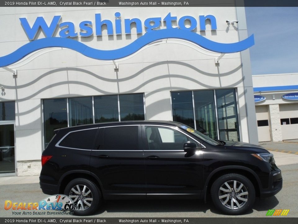 2019 Honda Pilot EX-L AWD Crystal Black Pearl / Black Photo #2