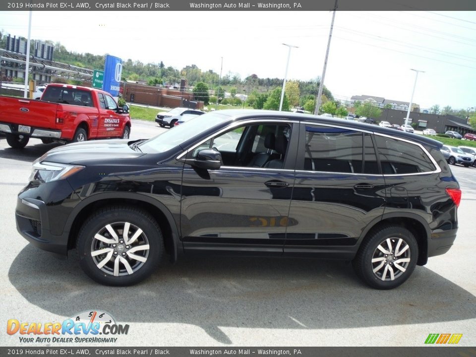 2019 Honda Pilot EX-L AWD Crystal Black Pearl / Black Photo #8