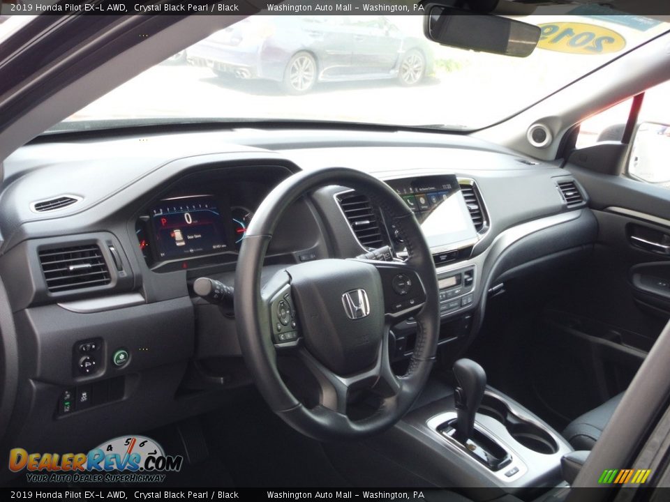 2019 Honda Pilot EX-L AWD Crystal Black Pearl / Black Photo #15