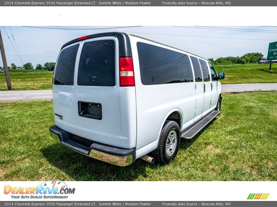 2014 Chevrolet Express 3500 Passenger Extended LT Summit White / Medium Pewter Photo #9