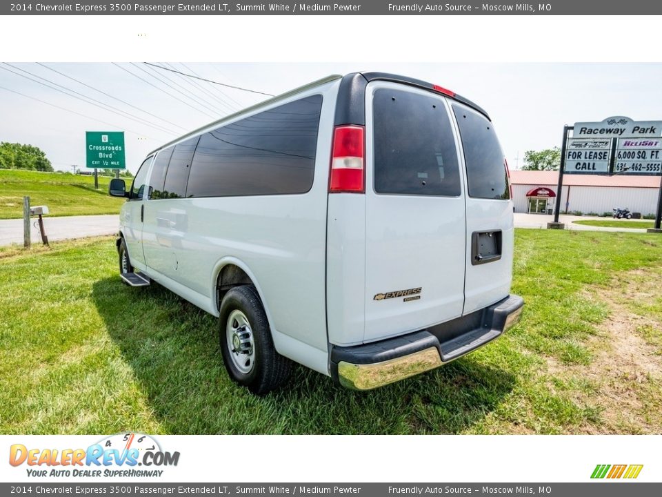 2014 Chevrolet Express 3500 Passenger Extended LT Summit White / Medium Pewter Photo #11