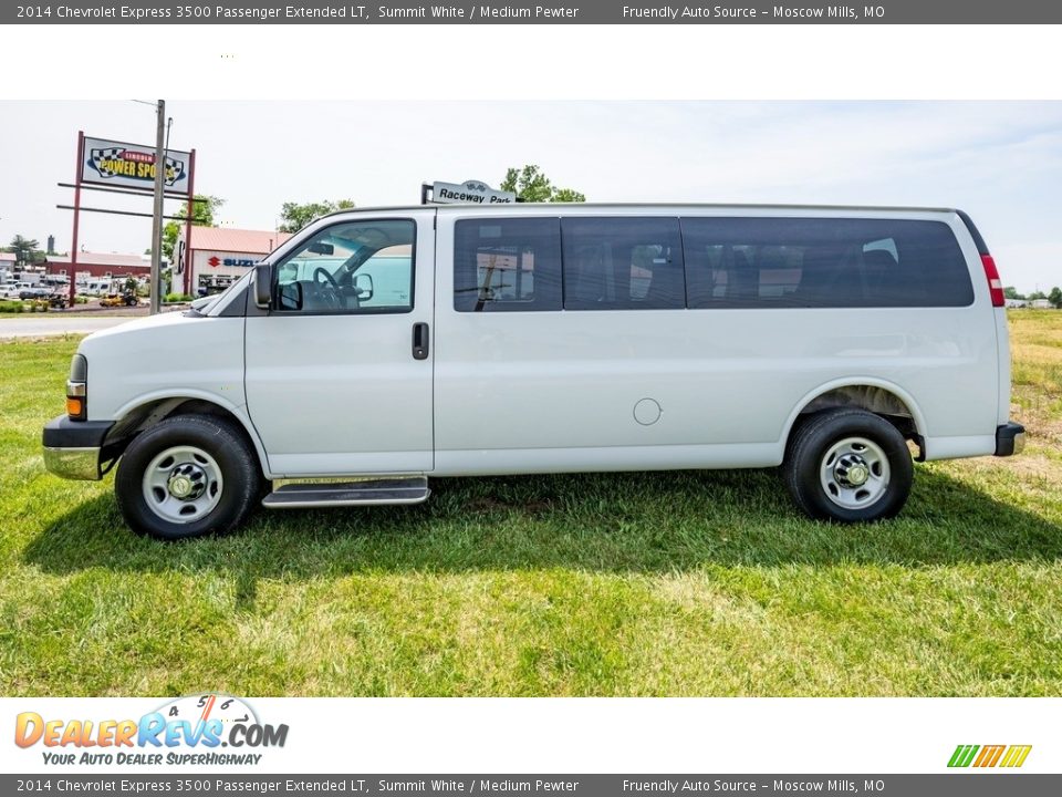 2014 Chevrolet Express 3500 Passenger Extended LT Summit White / Medium Pewter Photo #12