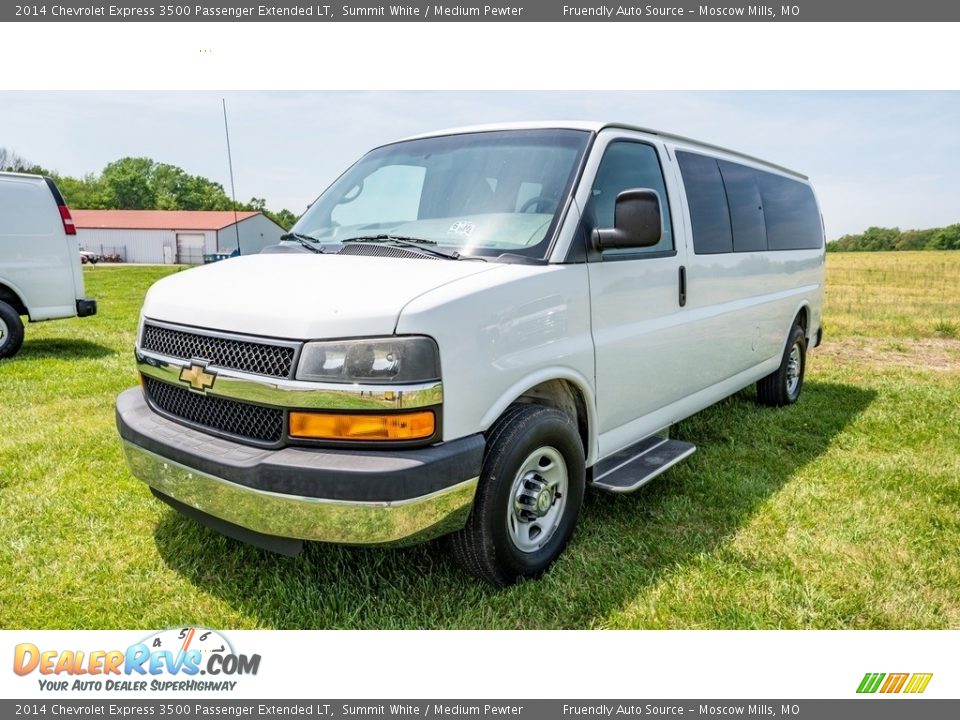 2014 Chevrolet Express 3500 Passenger Extended LT Summit White / Medium Pewter Photo #13