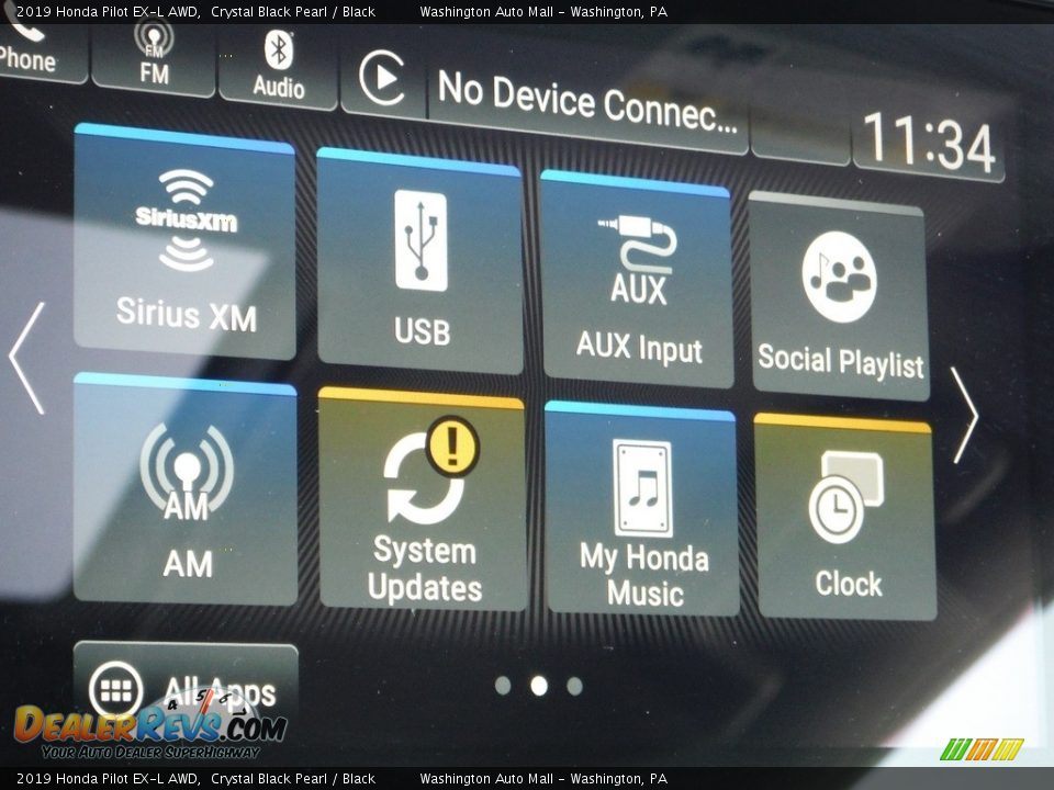 2019 Honda Pilot EX-L AWD Crystal Black Pearl / Black Photo #22