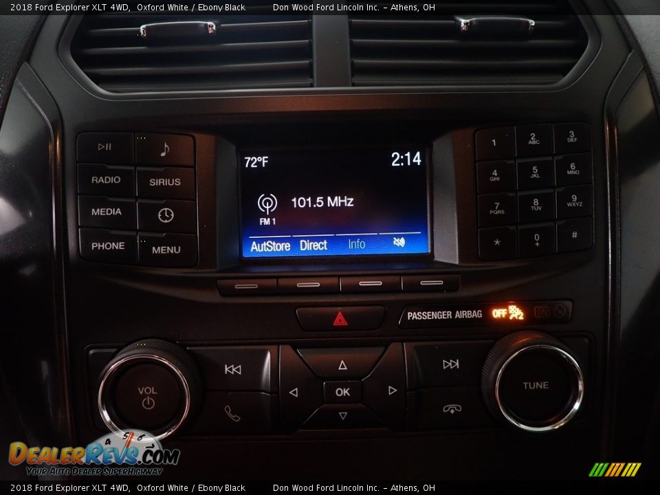 2018 Ford Explorer XLT 4WD Oxford White / Ebony Black Photo #27