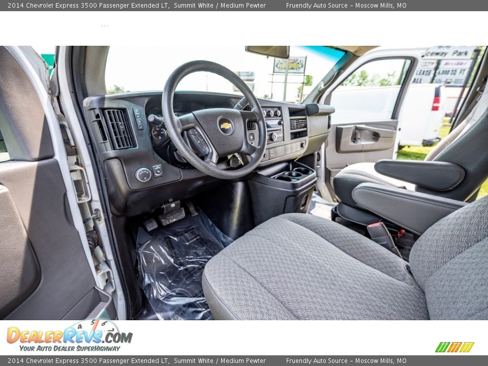 2014 Chevrolet Express 3500 Passenger Extended LT Summit White / Medium Pewter Photo #16