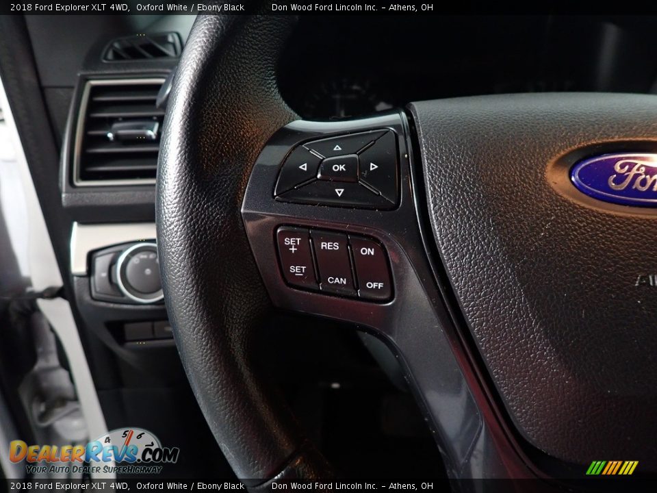 2018 Ford Explorer XLT 4WD Oxford White / Ebony Black Photo #30