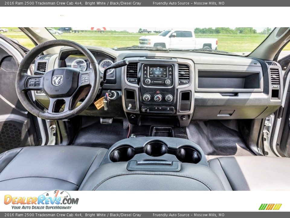 Black/Diesel Gray Interior - 2016 Ram 2500 Tradesman Crew Cab 4x4 Photo #26