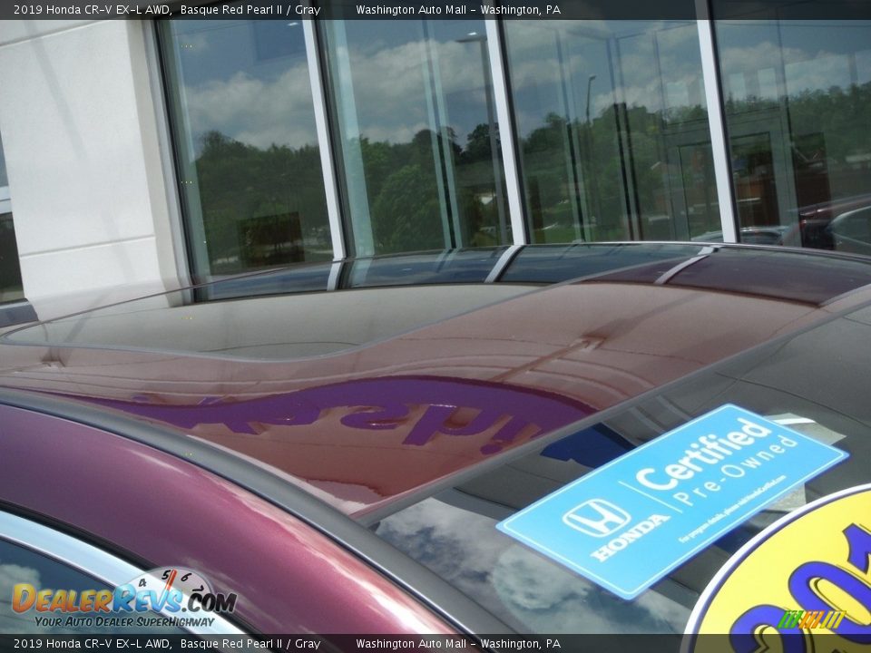 2019 Honda CR-V EX-L AWD Basque Red Pearl II / Gray Photo #3