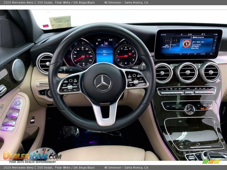 2020 Mercedes-Benz C 300 Sedan Polar White / Silk Beige/Black Photo #4