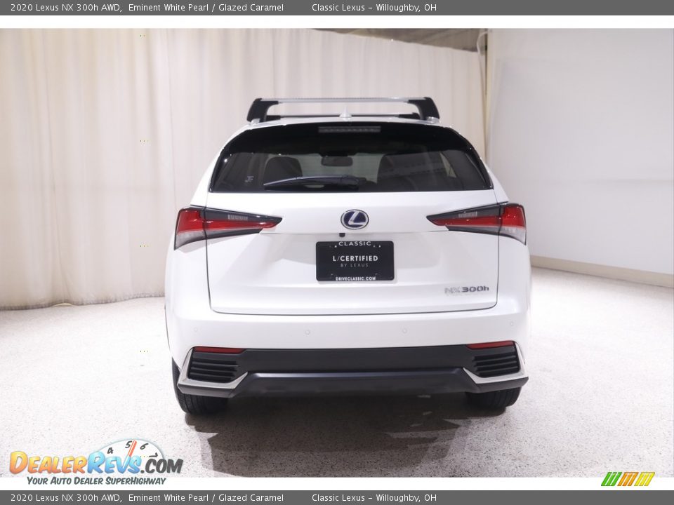 2020 Lexus NX 300h AWD Eminent White Pearl / Glazed Caramel Photo #17