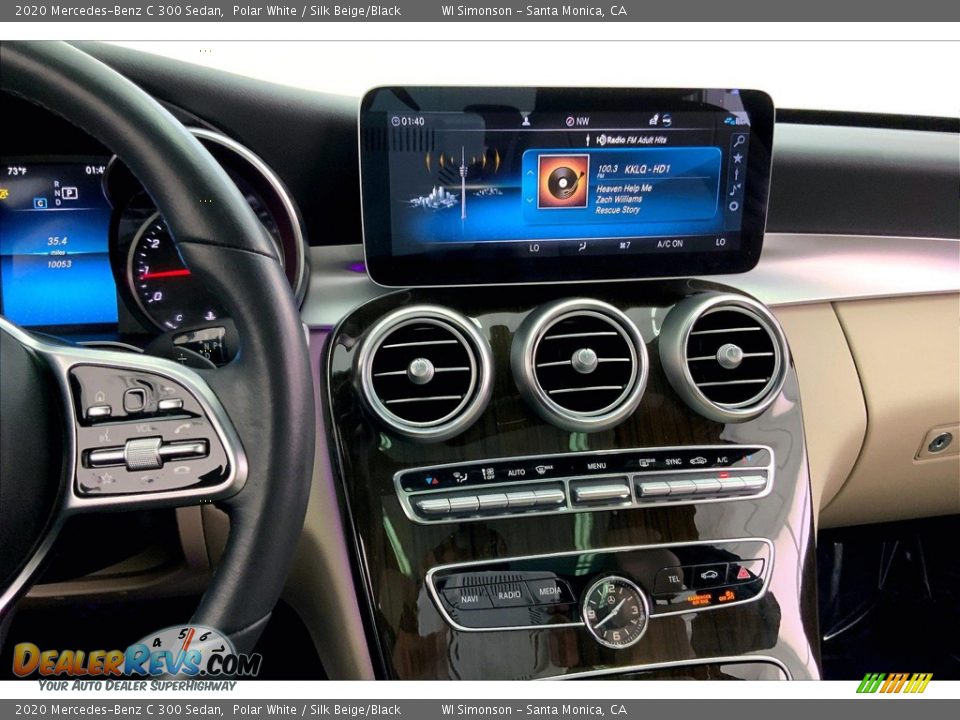 2020 Mercedes-Benz C 300 Sedan Polar White / Silk Beige/Black Photo #5