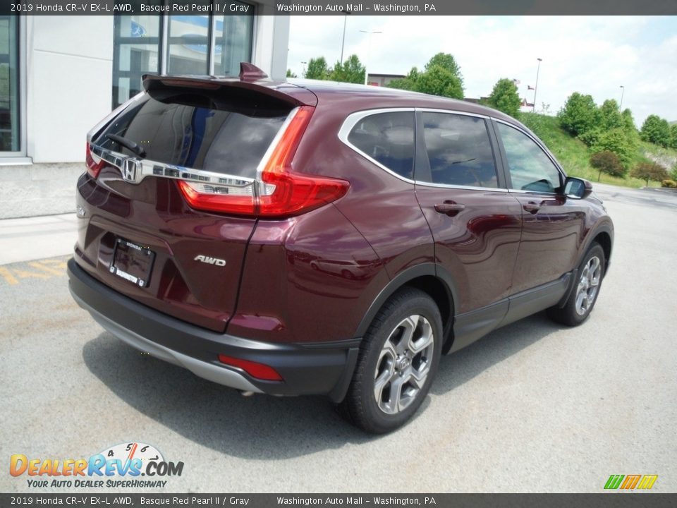 2019 Honda CR-V EX-L AWD Basque Red Pearl II / Gray Photo #10