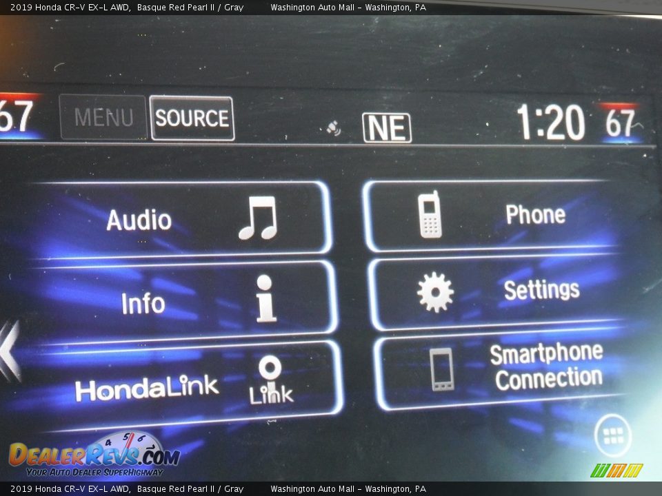 2019 Honda CR-V EX-L AWD Basque Red Pearl II / Gray Photo #21