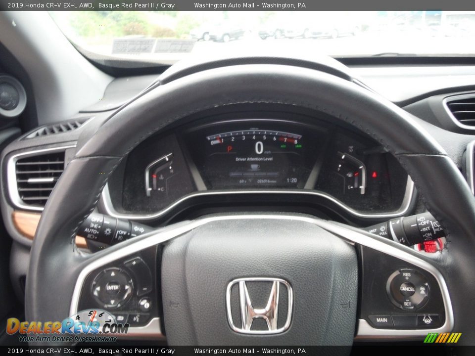 2019 Honda CR-V EX-L AWD Basque Red Pearl II / Gray Photo #23