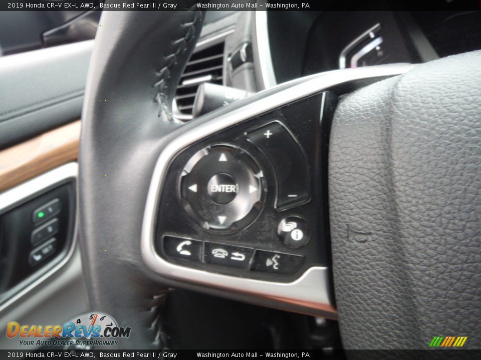 2019 Honda CR-V EX-L AWD Basque Red Pearl II / Gray Photo #24