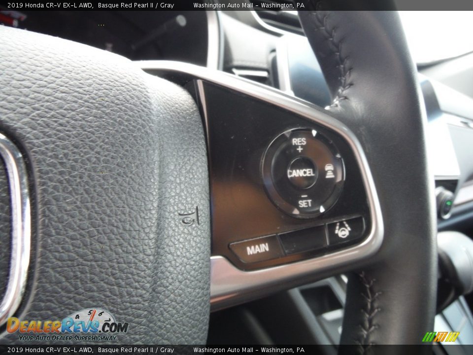 2019 Honda CR-V EX-L AWD Basque Red Pearl II / Gray Photo #25