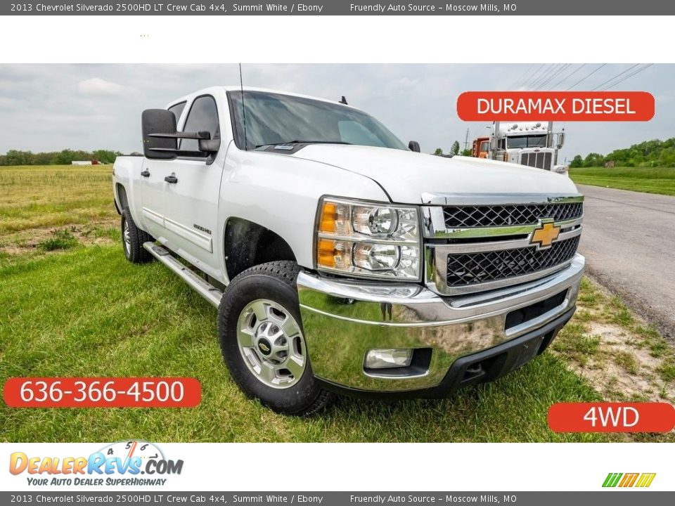 2013 Chevrolet Silverado 2500HD LT Crew Cab 4x4 Summit White / Ebony Photo #1