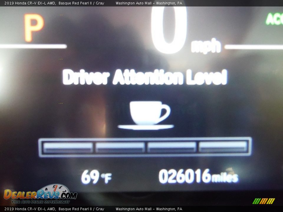 2019 Honda CR-V EX-L AWD Basque Red Pearl II / Gray Photo #33