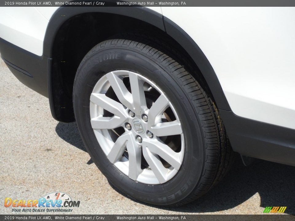 2019 Honda Pilot LX AWD White Diamond Pearl / Gray Photo #3