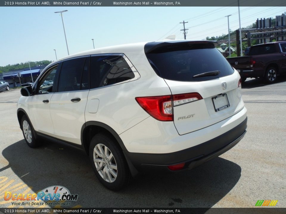 2019 Honda Pilot LX AWD White Diamond Pearl / Gray Photo #6