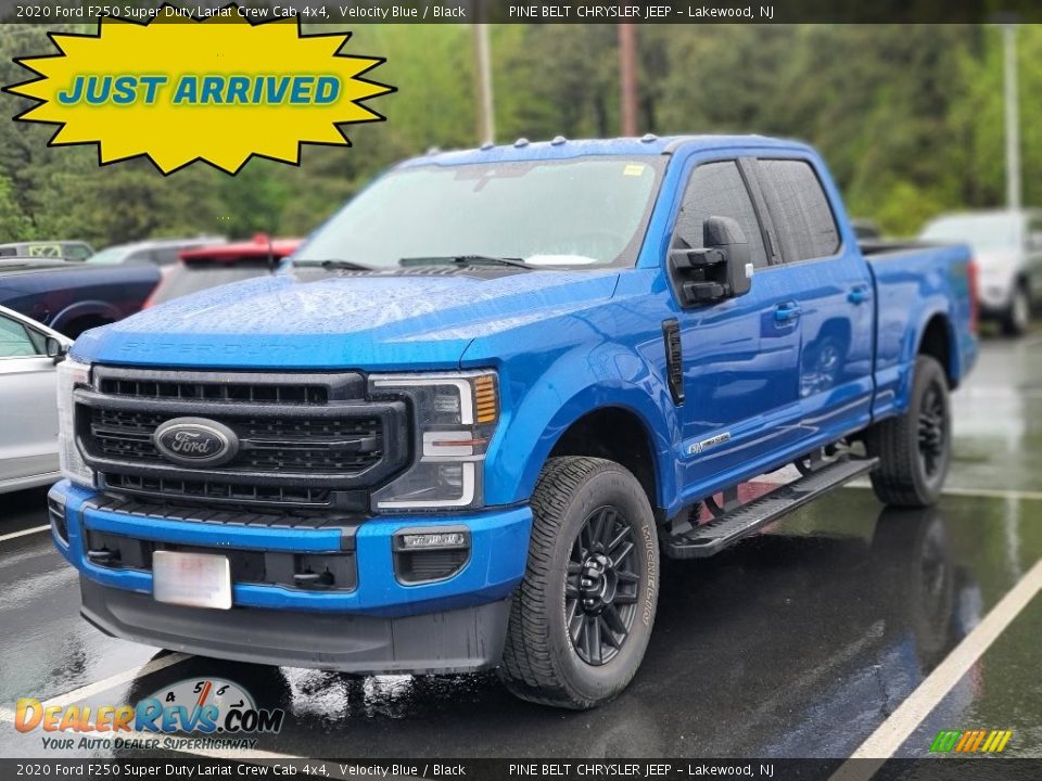 2020 Ford F250 Super Duty Lariat Crew Cab 4x4 Velocity Blue / Black Photo #1