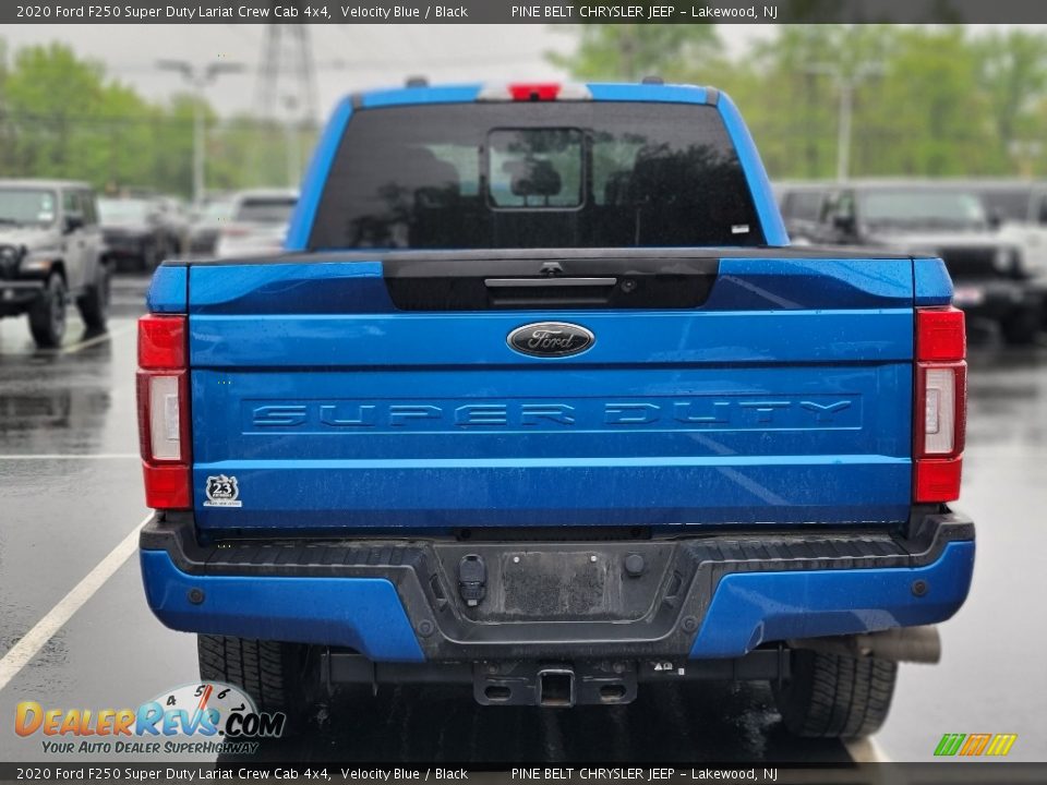 2020 Ford F250 Super Duty Lariat Crew Cab 4x4 Velocity Blue / Black Photo #2