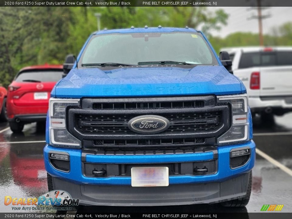 2020 Ford F250 Super Duty Lariat Crew Cab 4x4 Velocity Blue / Black Photo #3