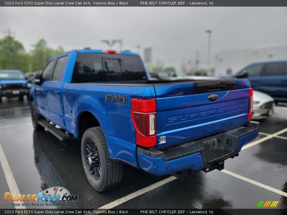 2020 Ford F250 Super Duty Lariat Crew Cab 4x4 Velocity Blue / Black Photo #4