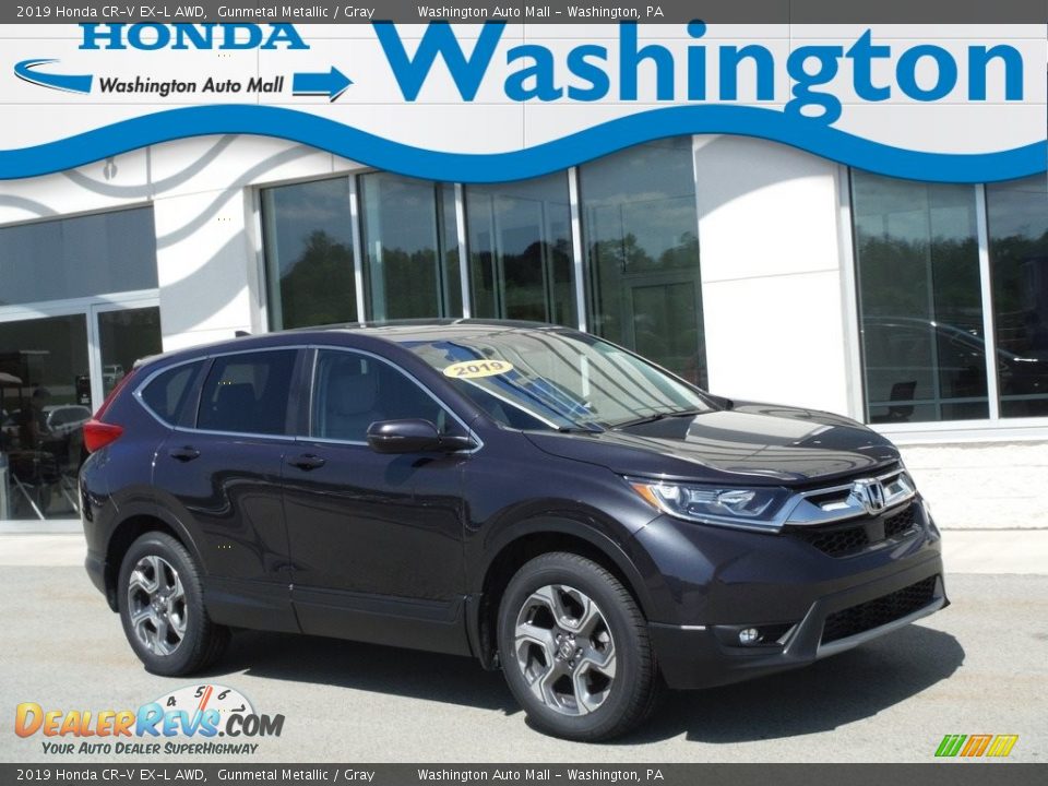 2019 Honda CR-V EX-L AWD Gunmetal Metallic / Gray Photo #1