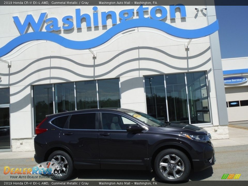 2019 Honda CR-V EX-L AWD Gunmetal Metallic / Gray Photo #2
