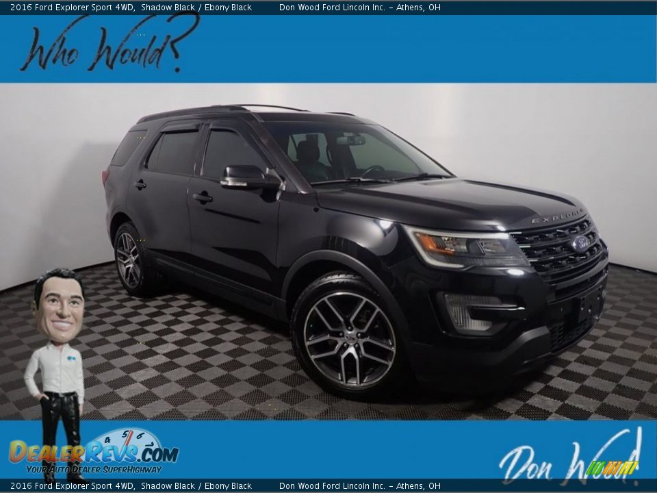 2016 Ford Explorer Sport 4WD Shadow Black / Ebony Black Photo #1