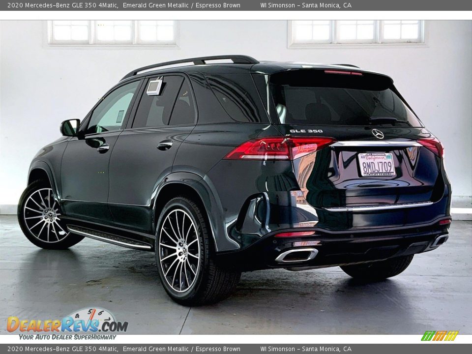 2020 Mercedes-Benz GLE 350 4Matic Emerald Green Metallic / Espresso Brown Photo #10