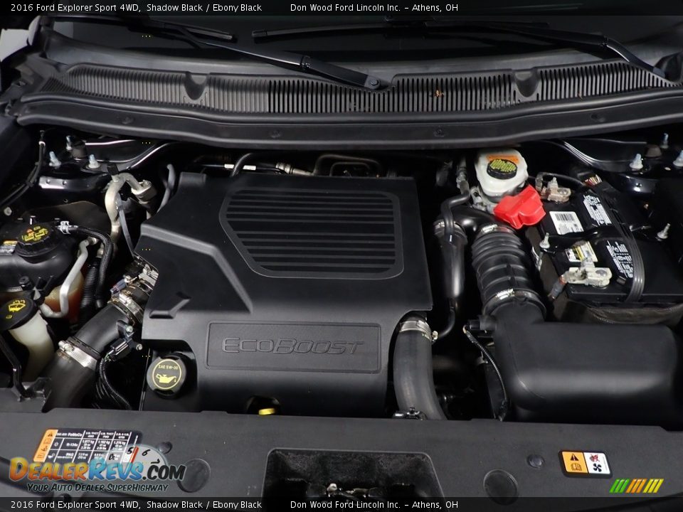 2016 Ford Explorer Sport 4WD Shadow Black / Ebony Black Photo #9