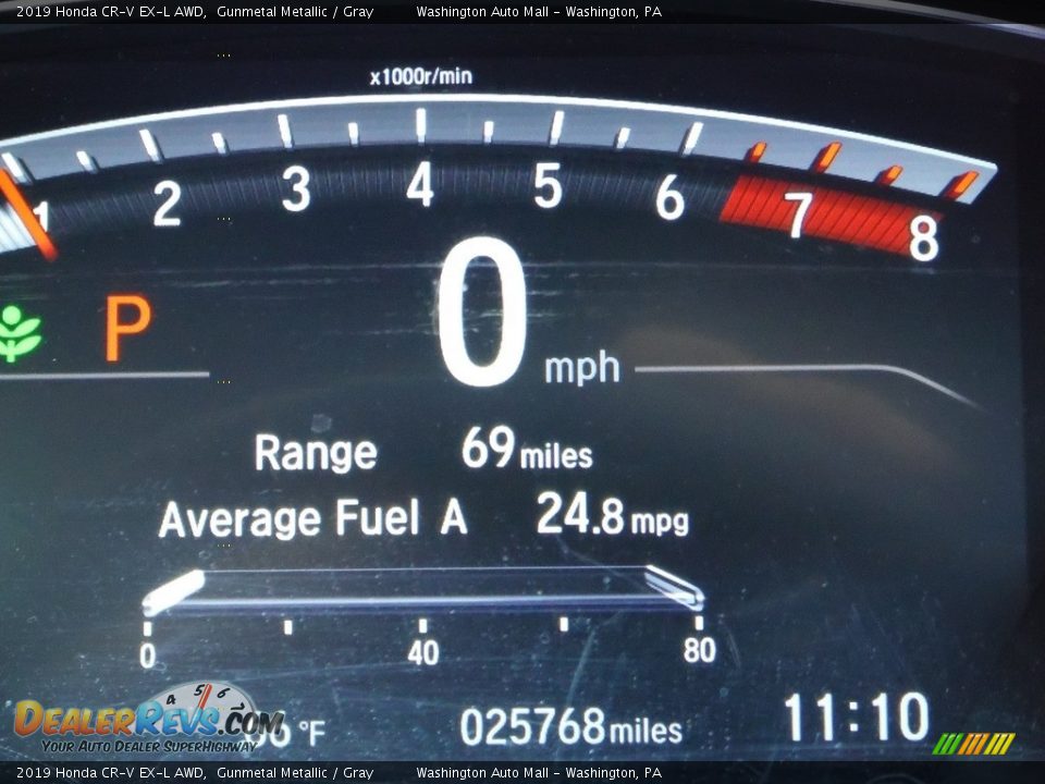 2019 Honda CR-V EX-L AWD Gunmetal Metallic / Gray Photo #34