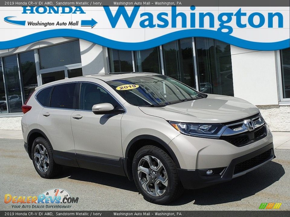 2019 Honda CR-V EX AWD Sandstorm Metallic / Ivory Photo #1