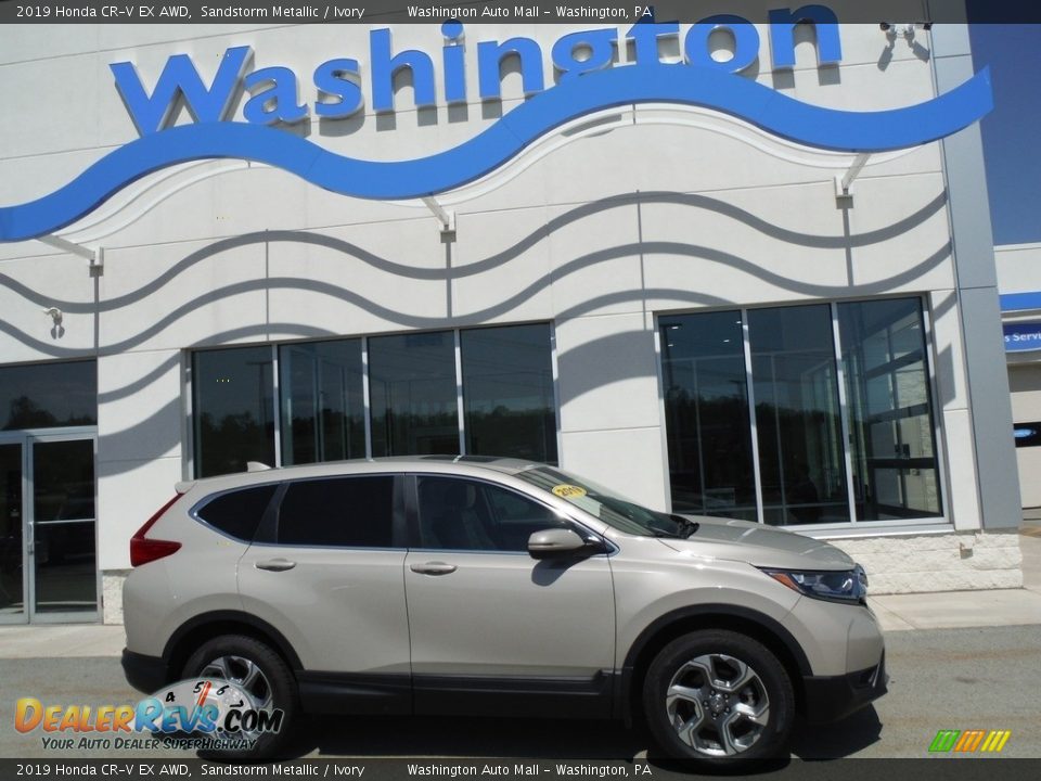 2019 Honda CR-V EX AWD Sandstorm Metallic / Ivory Photo #2