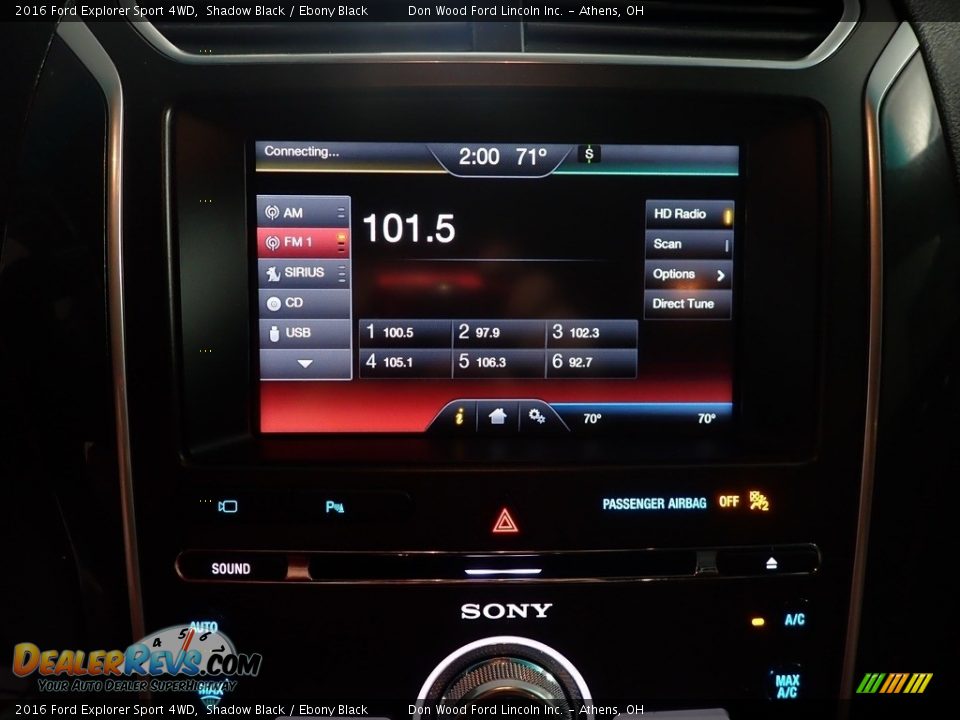 2016 Ford Explorer Sport 4WD Shadow Black / Ebony Black Photo #30