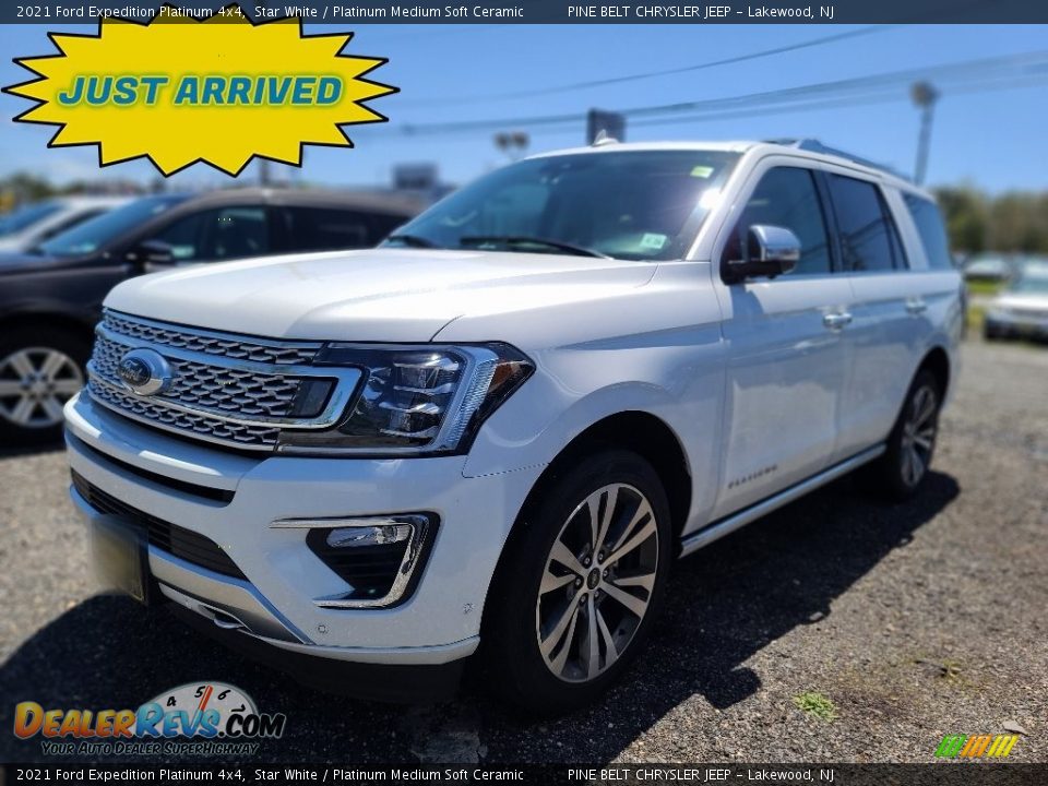 2021 Ford Expedition Platinum 4x4 Star White / Platinum Medium Soft Ceramic Photo #1