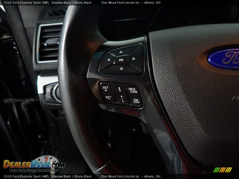 2016 Ford Explorer Sport 4WD Shadow Black / Ebony Black Photo #33